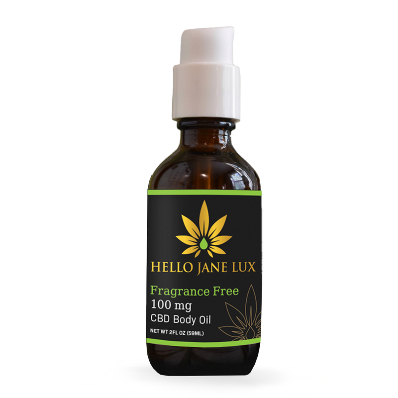 Fragrance Free 100mg CBD Body Oil